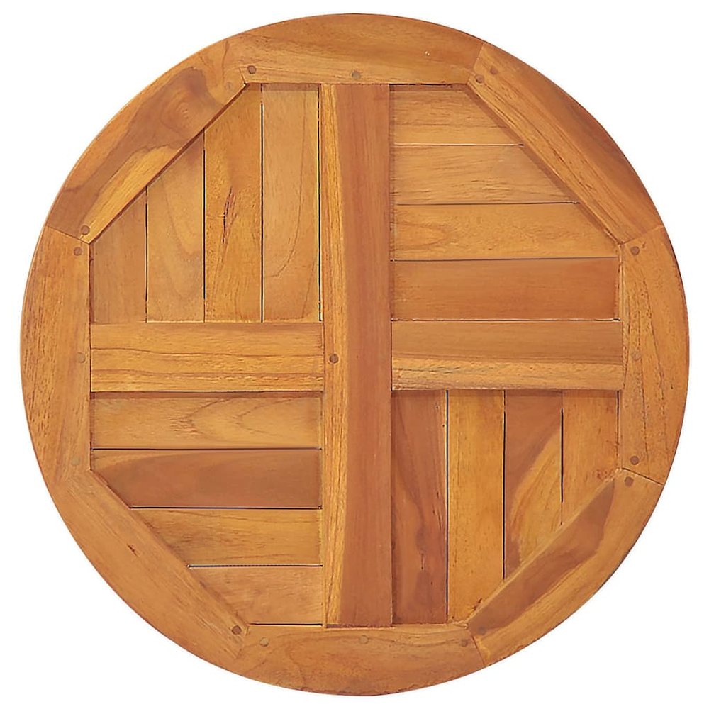 Tabletop Teak Solid wood Medium Durable Round Rustic