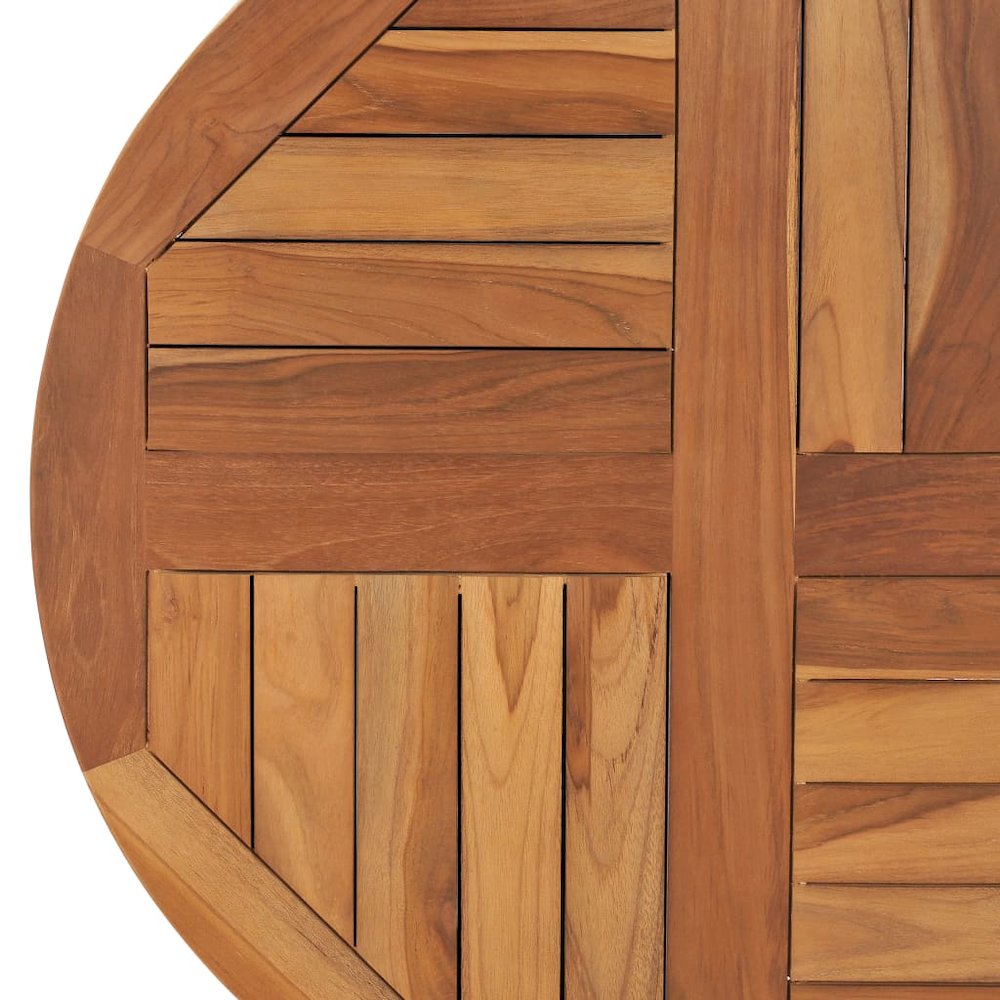 Tabletop Teak Solid wood Medium Durable Round Rustic