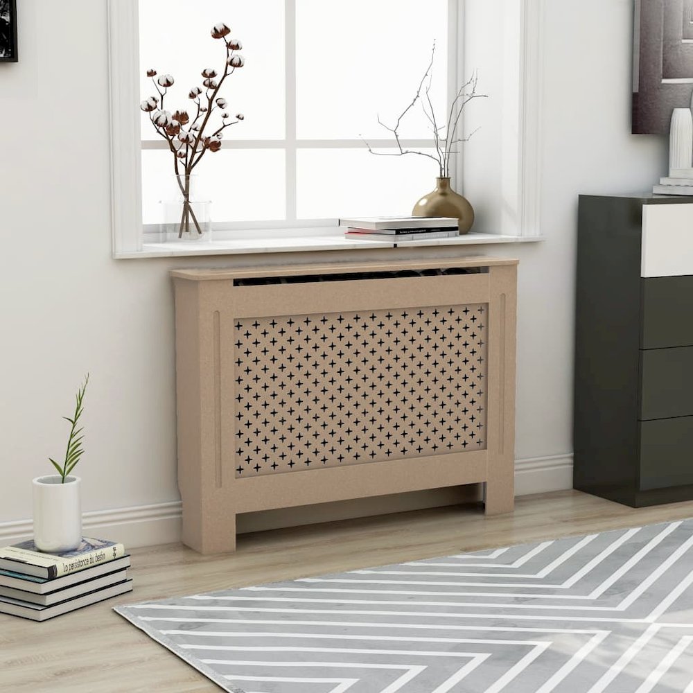 vidaXL Radiator Cover 44.1"x17.5"x31.9" MDF, 288193
