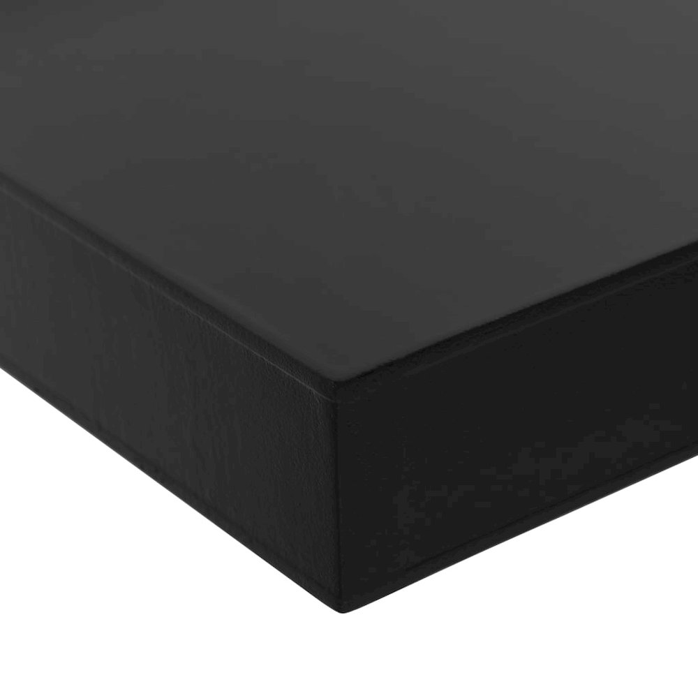 Wall Mounted Shelf Set of 2 Black MDF 23.6 in x 7.9 in x 1.5 in