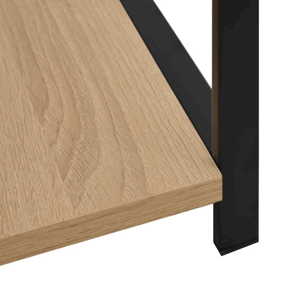 Book Shelf Black and oak Engineered wood Small Rectangular