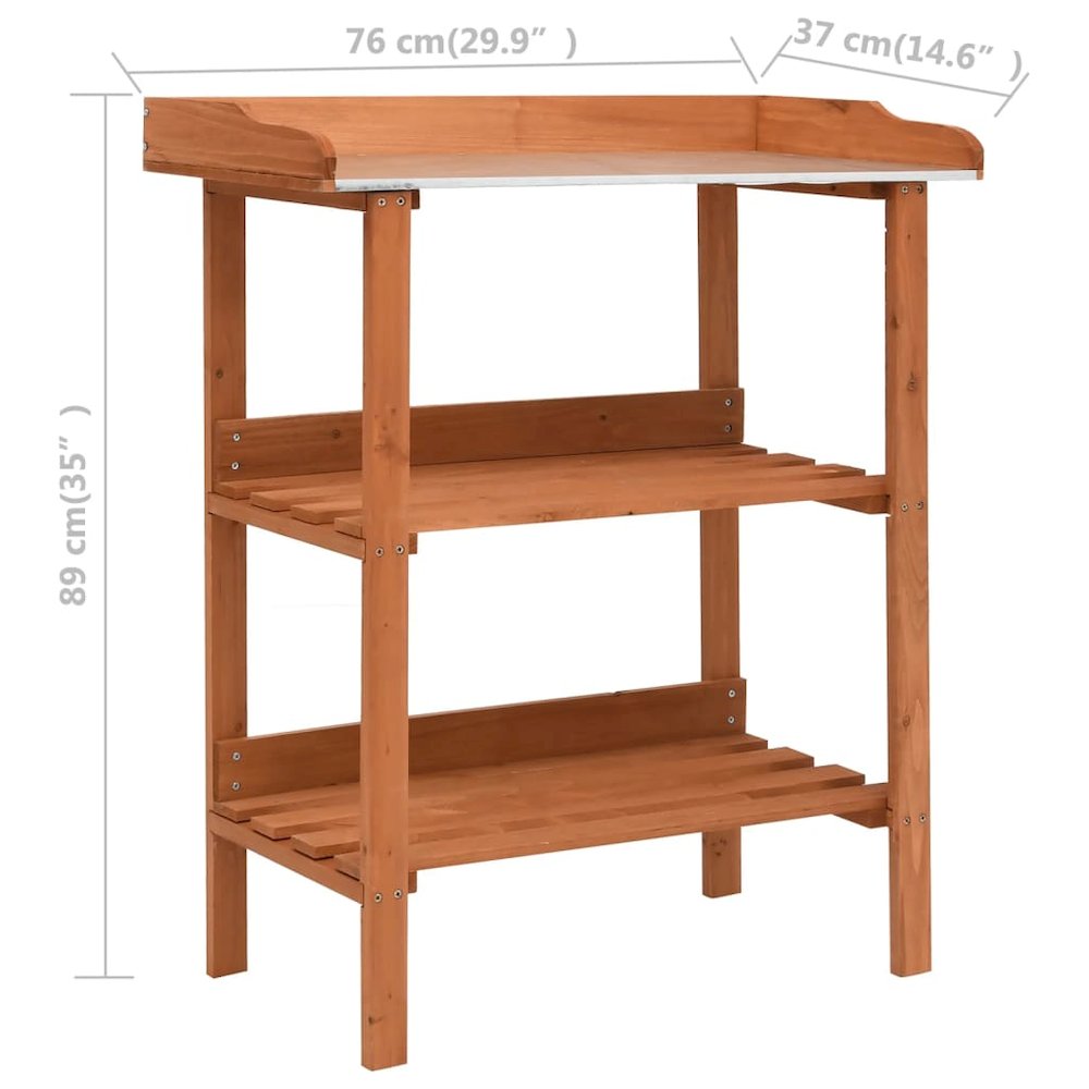 Plant Stand Natural Wood Firwood Standard Durable Plant Stand