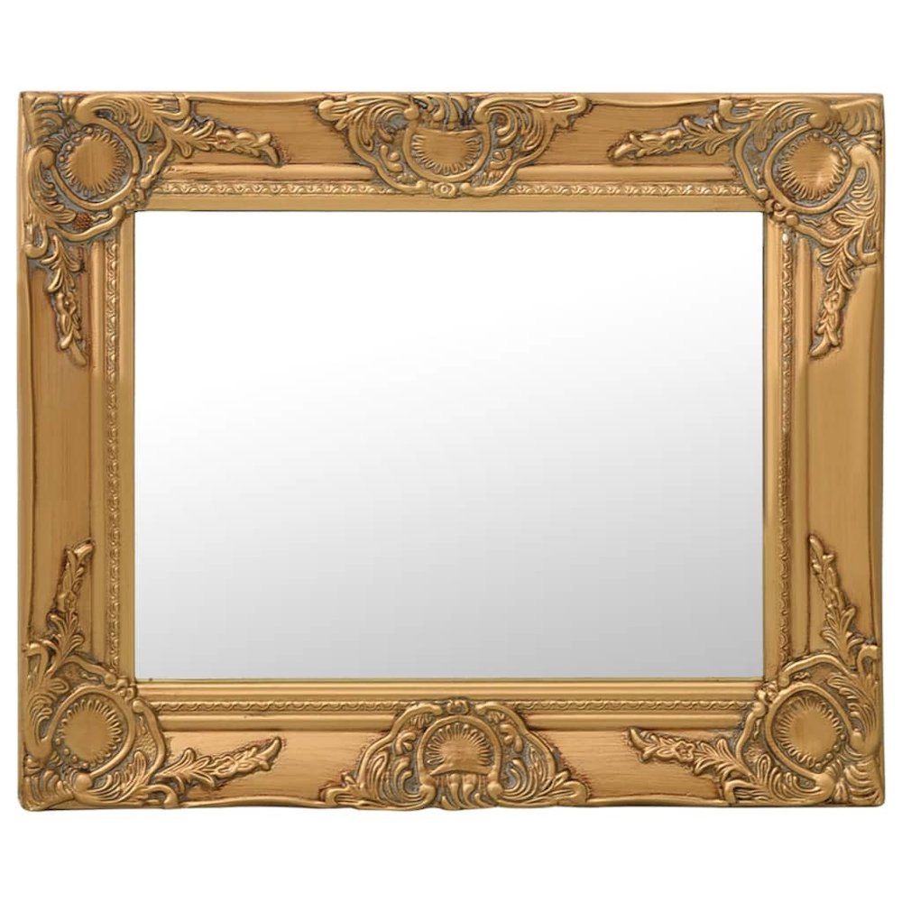 Wall Mirror Gold Wood, glass, engineered wood 19.7 x 15.7 in