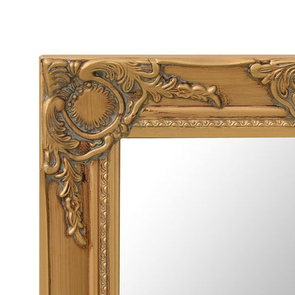 Wall Mirror Gold Wood, glass, engineered wood 19.7 x 15.7 in