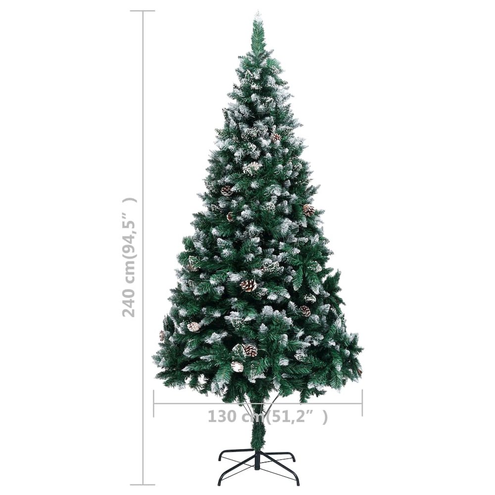 Christmas Tree Green and white PVC, steel Large Decorative Inlays