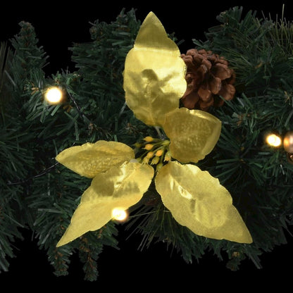 Christmas Garland Green and gold PVC 8.9 feet Christmas Garland
