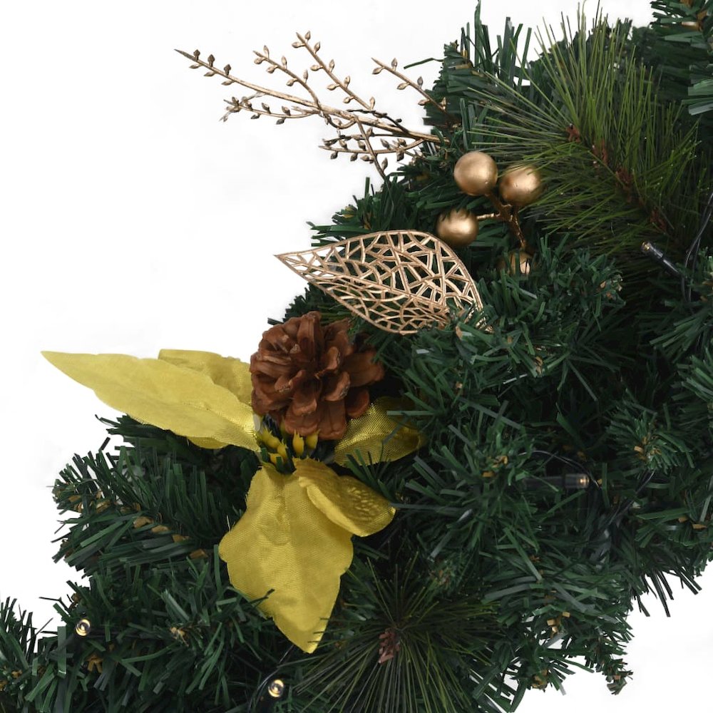 Christmas Garland Green and gold PVC 8.9 feet Christmas Garland