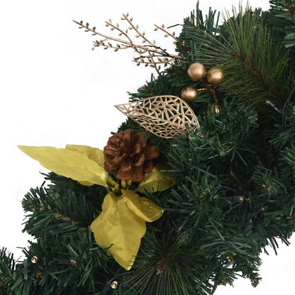Christmas Garland Green and gold PVC 8.9 feet Christmas Garland
