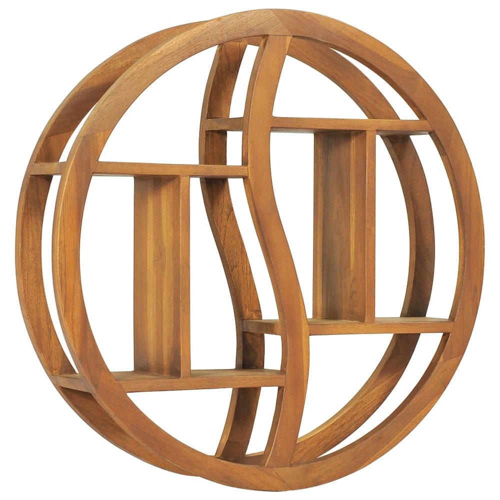Wall Shelf Natural Teak Solid Teak Wood Medium Decorative Inlays