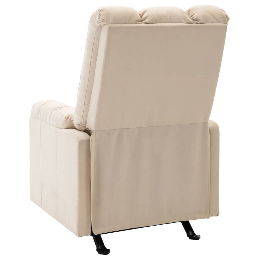 Massage Reclining Chair Cream Polyester, Plywood, Metal Standard