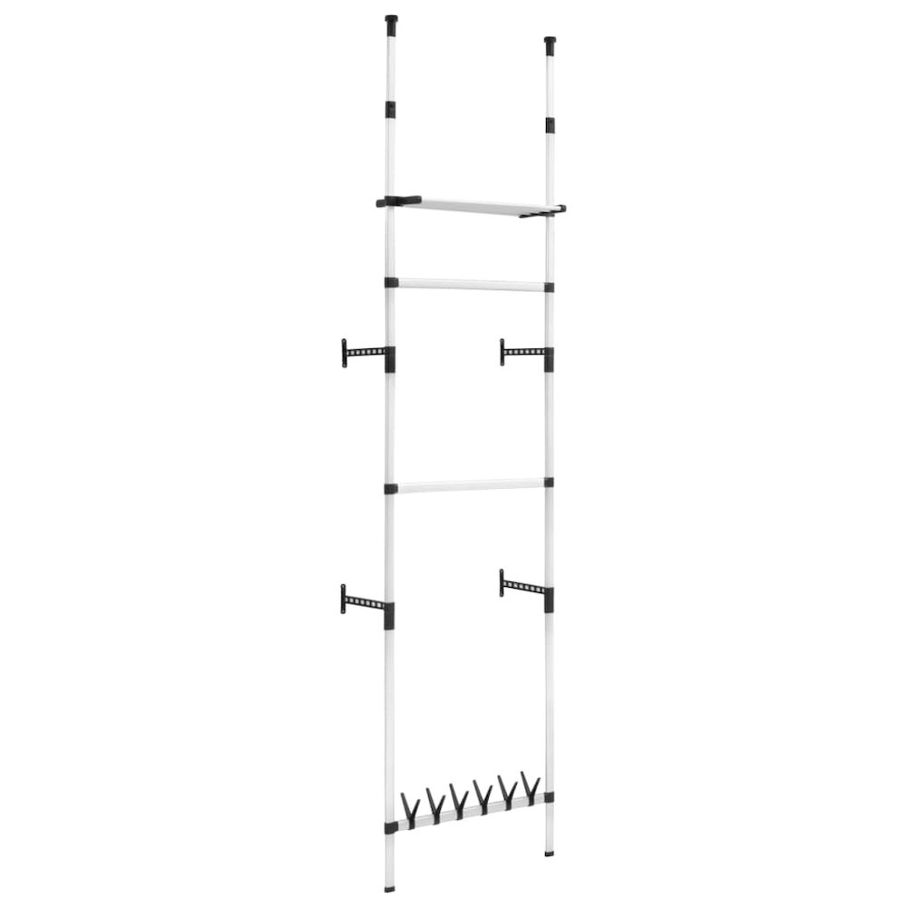 Telescopic Wardrobe System Silver and black Aluminum, plastic
