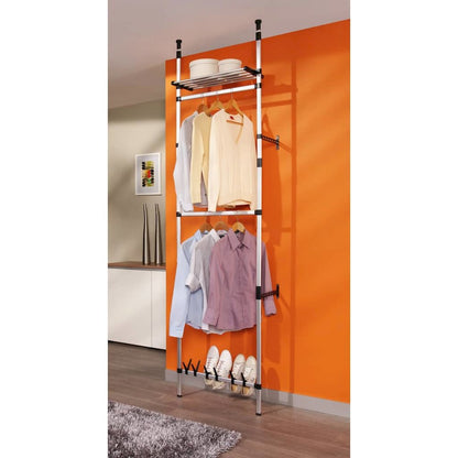 Telescopic Wardrobe System Silver and black Aluminum, plastic