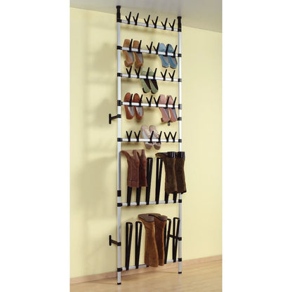 Shoe Rack Silver and black Aluminum, plastic