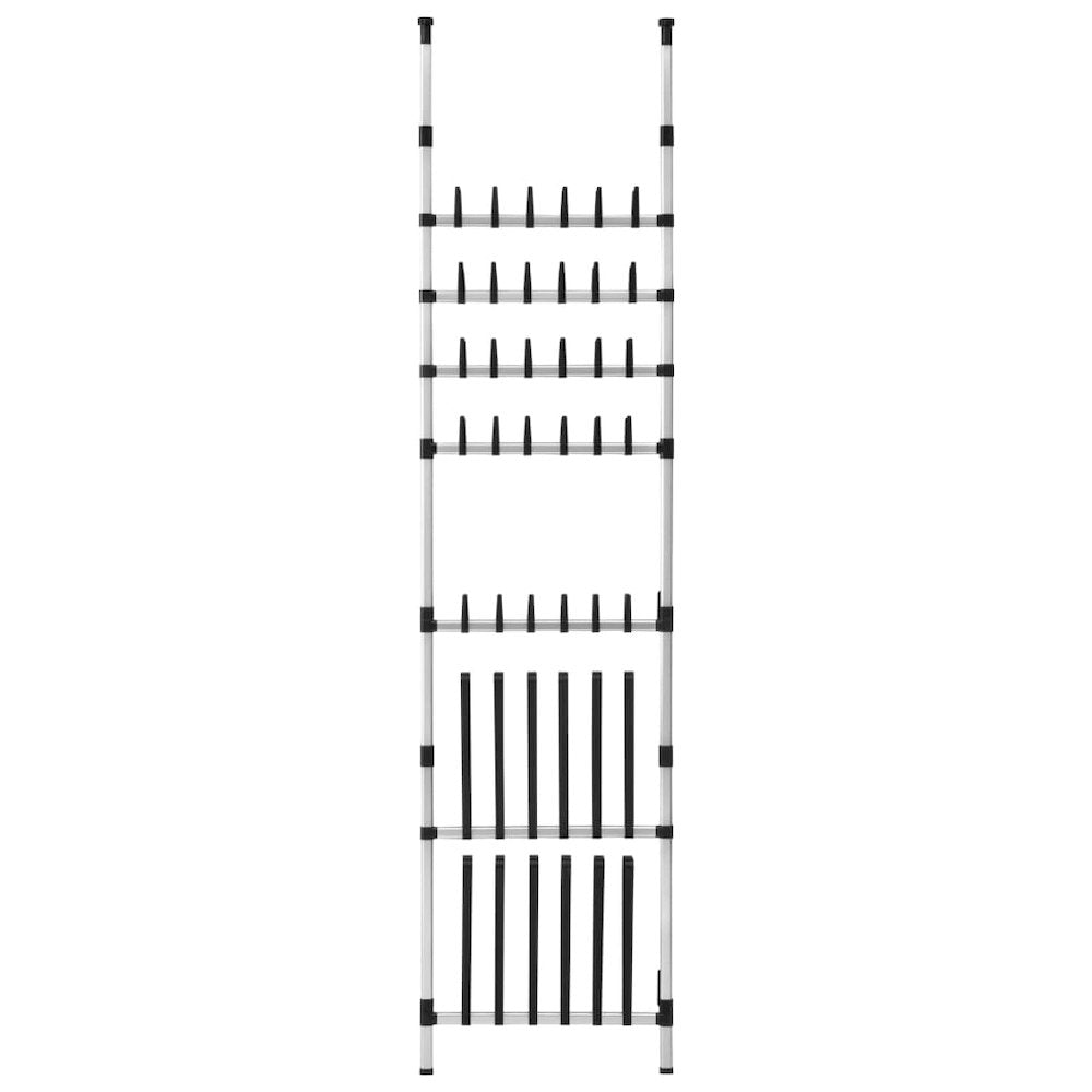 Shoe Rack Silver and black Aluminum, plastic