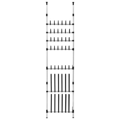 Shoe Rack Silver and black Aluminum, plastic