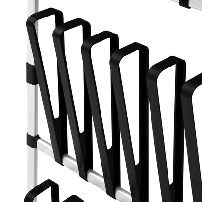 Shoe Rack Silver and black Aluminum, plastic