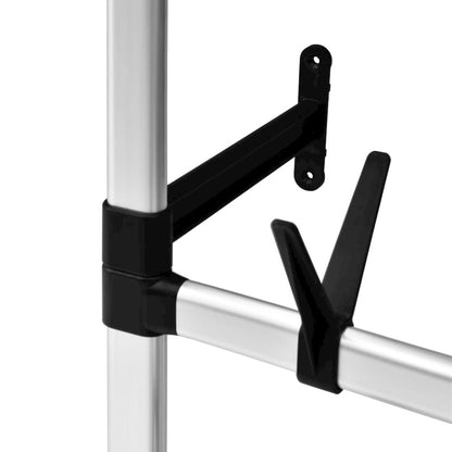Shoe Rack Silver and black Aluminum, plastic