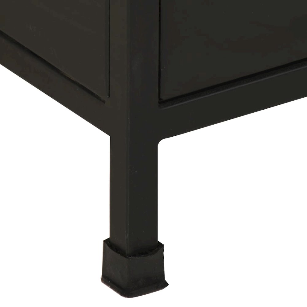 Sideboard Black Rough mango wood Medium Industrial Sideboard