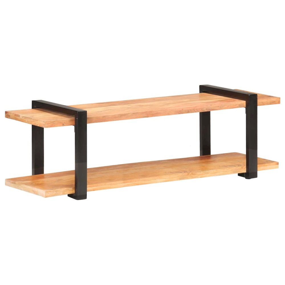 TV Cabinet Natural wood Solid acacia wood 51.2 in TV Cabinet