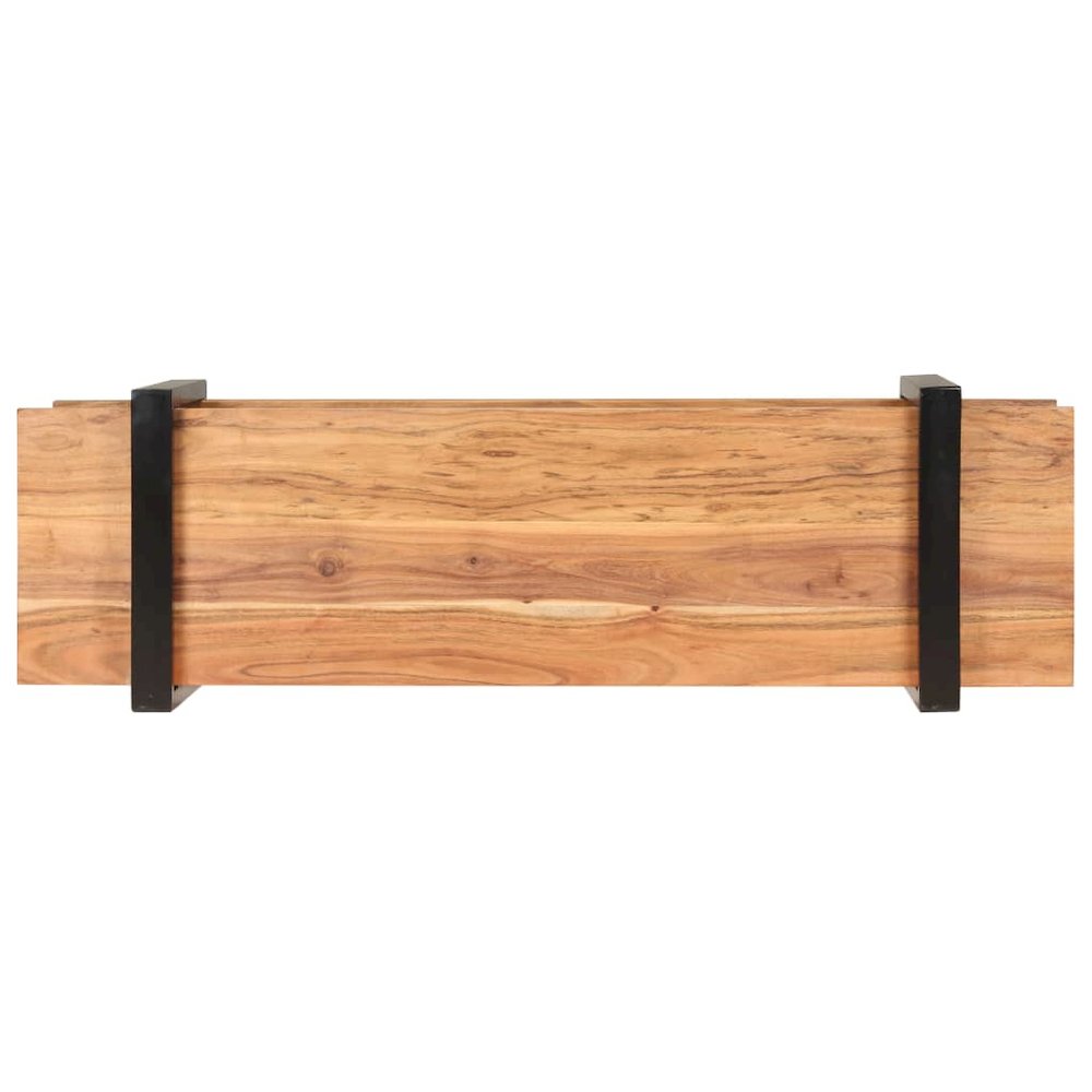 TV Cabinet Natural wood Solid acacia wood 51.2 in TV Cabinet