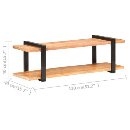 TV Cabinet Natural wood Solid acacia wood 51.2 in TV Cabinet