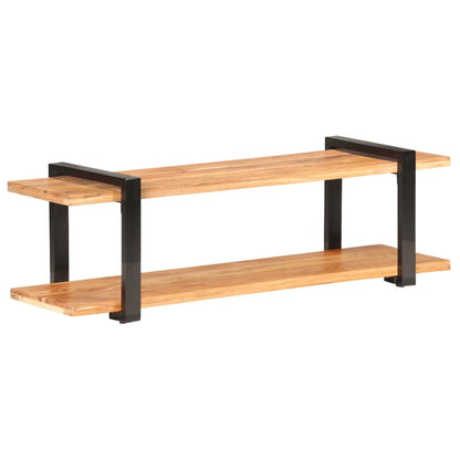 TV Cabinet Natural wood Solid acacia wood 51.2 in TV Cabinet