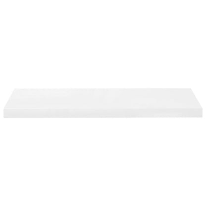 Wall Shelf Set of 2 High gloss white Honeycomb MDF, metal Medium