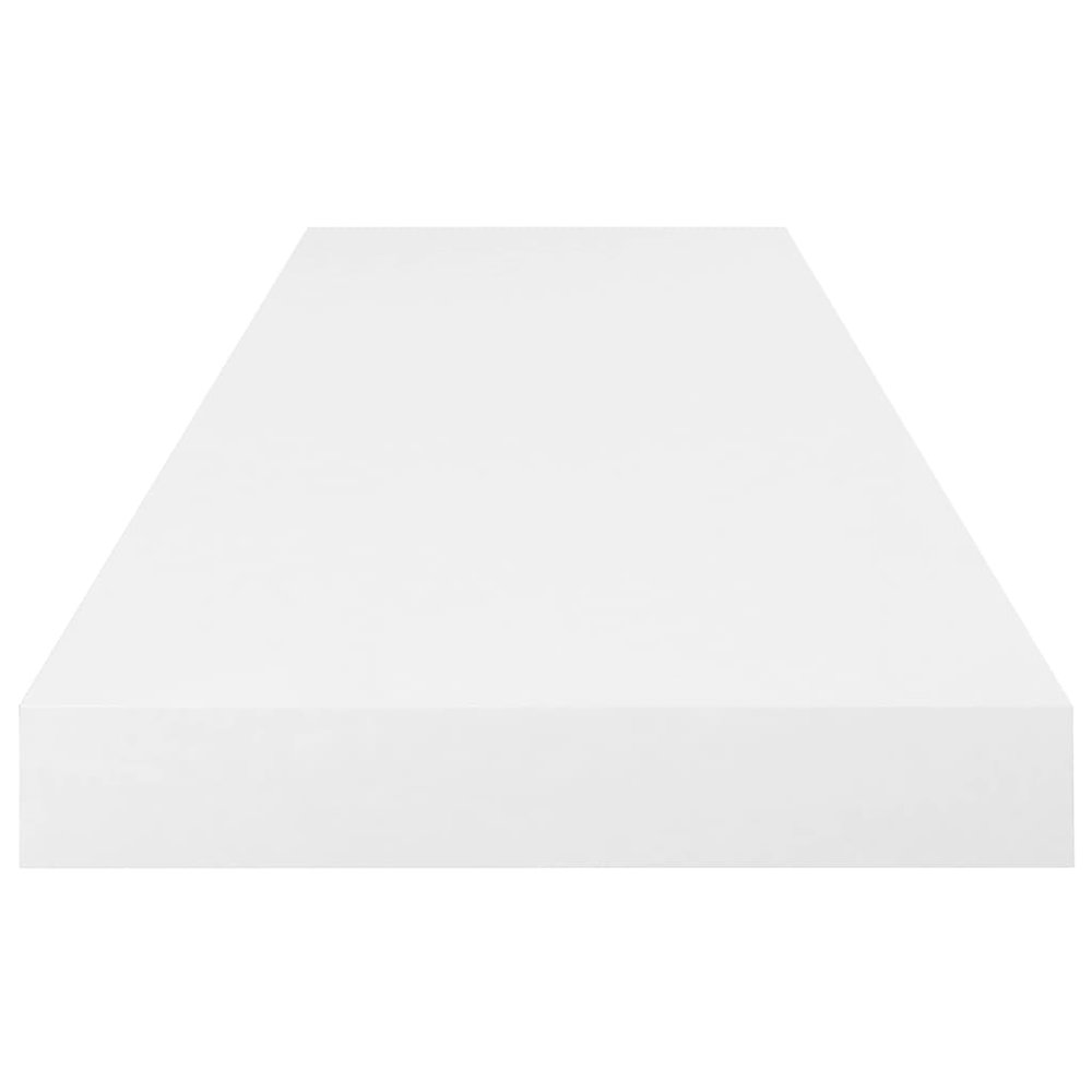 Wall Shelf Set of 2 High gloss white Honeycomb MDF, metal Medium