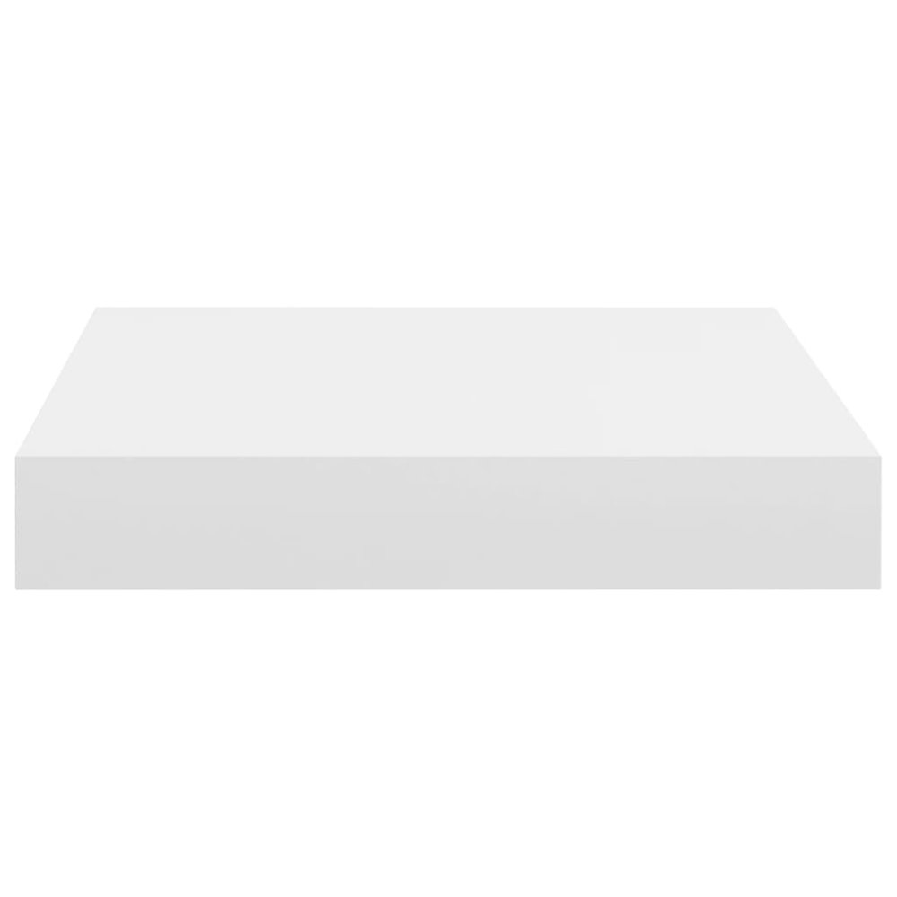 Wall Shelf Set of 2 White Honeycomb MDF, metal Small