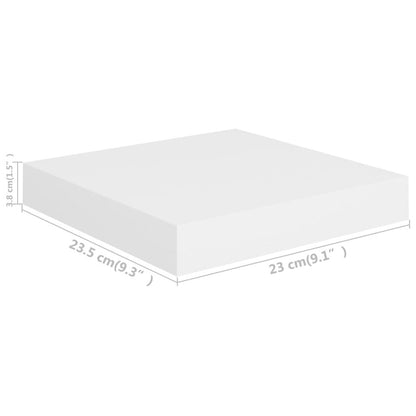 Wall Shelf Set of 2 White Honeycomb MDF, metal Small