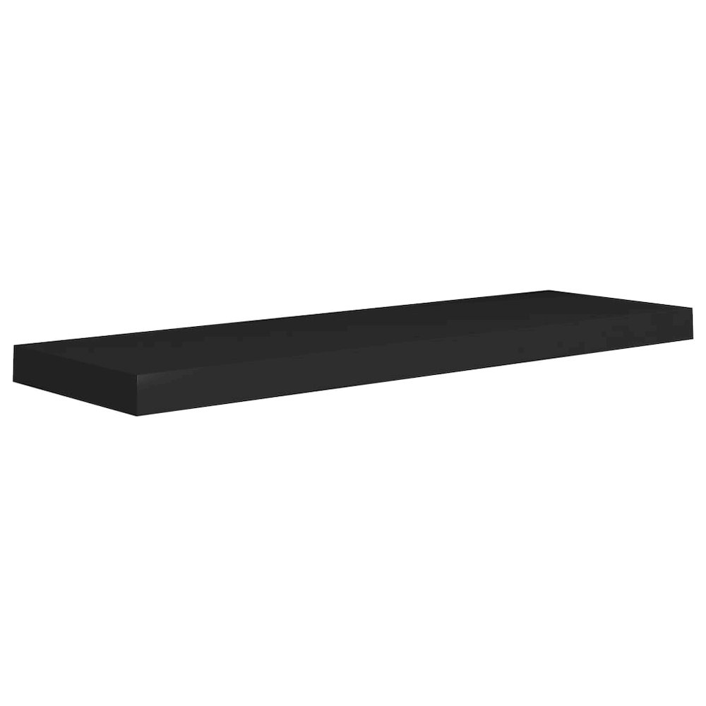 Wall Shelf Black Honeycomb MDF, metal frame 31.5 x 9.3 x 1.5 in