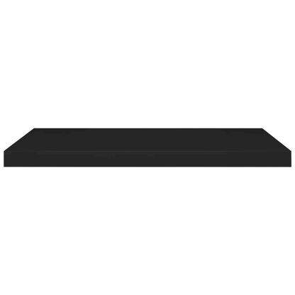 Wall Shelf Set of 4 Black Honeycomb MDF, Metal Medium