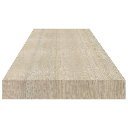 Wall Shelf Set of 4 Oak Honeycomb MDF, metal 35.4 x 9.3 x 1.5 in