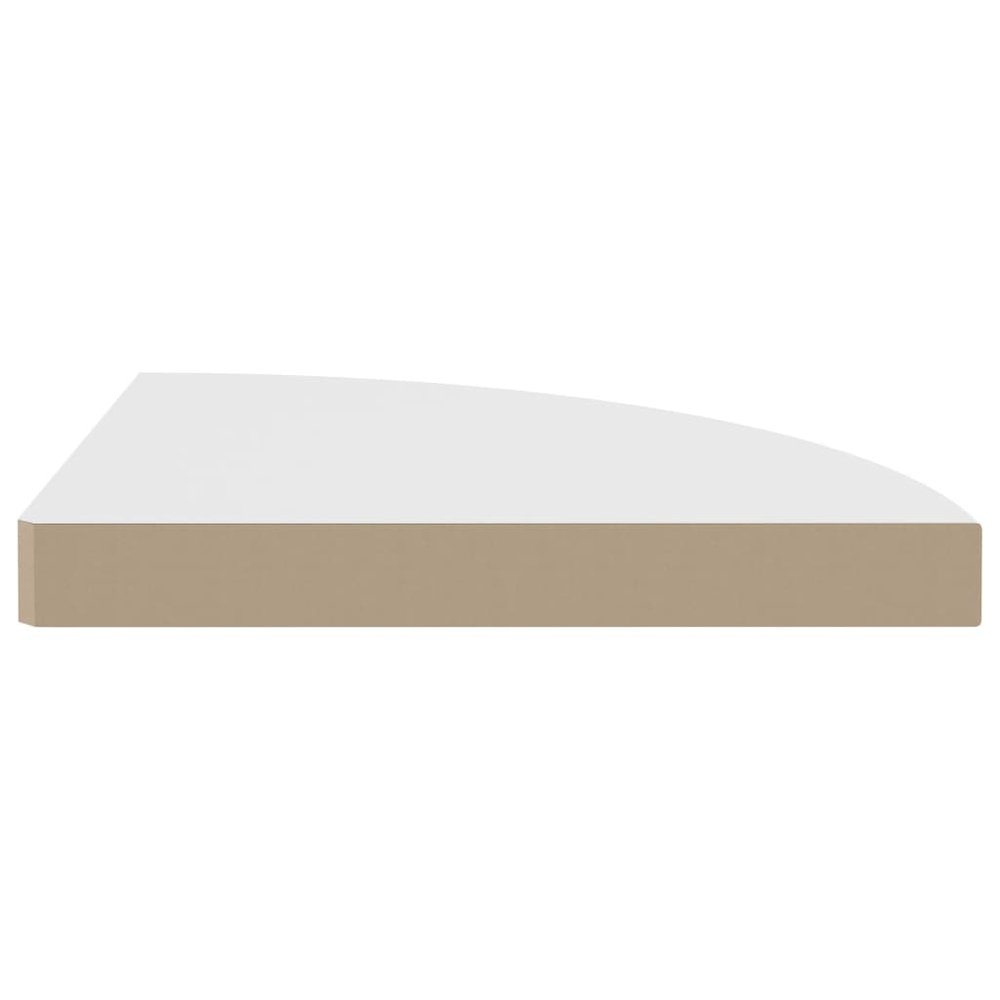 Corner Shelf Set of 4 White Honeycomb MDF, Metal Medium