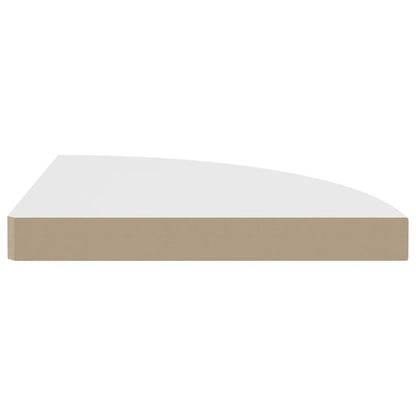 Corner Shelf Set of 4 White Honeycomb MDF, Metal Medium