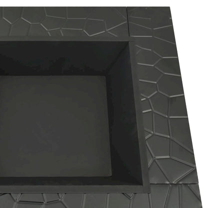 vidaXL Garden Fire Pit with Poker 31.9"x31.9"x18.5" XXL Steel, 311888