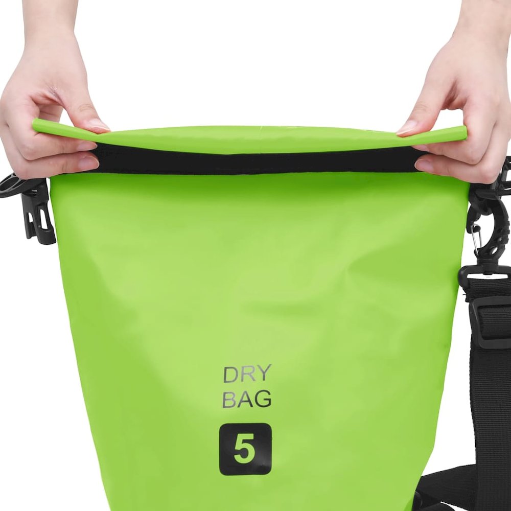 vidaXL Dry Bag Green 1.3 gal PVC 2779