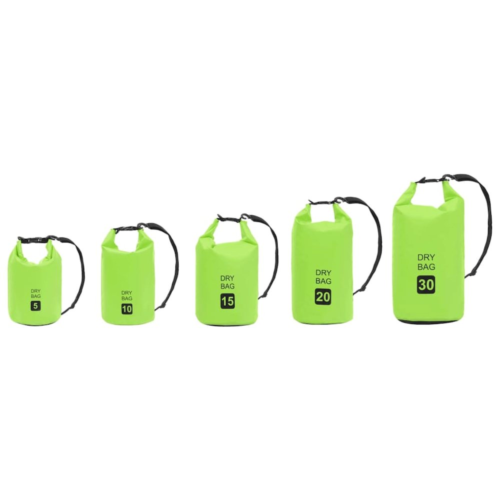 vidaXL Dry Bag Green 1.3 gal PVC 2779