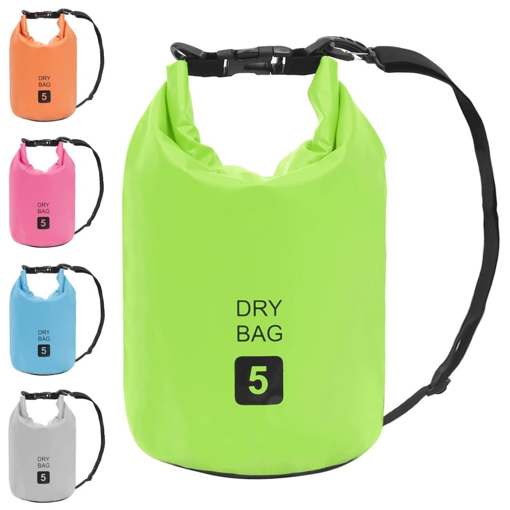 vidaXL Dry Bag Green 1.3 gal PVC 2779