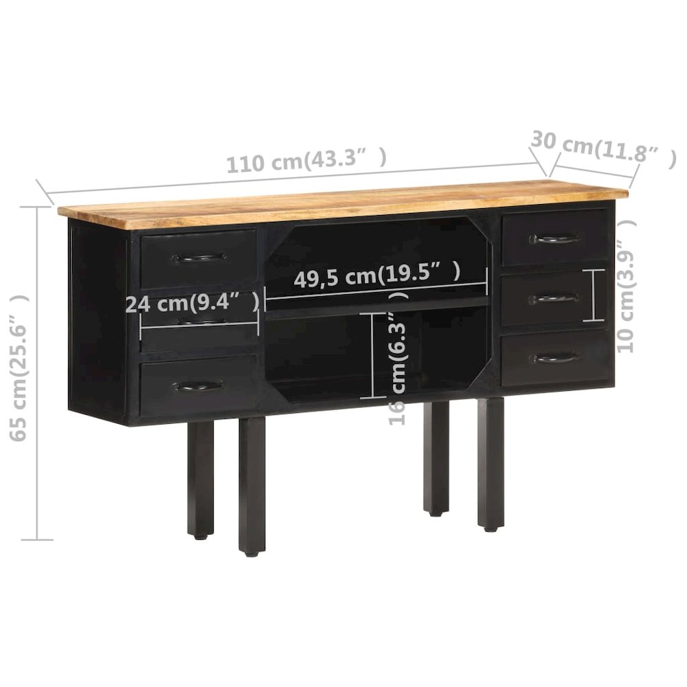 Sideboard Rough Mango Wood Solid Rough Mango Wood Medium