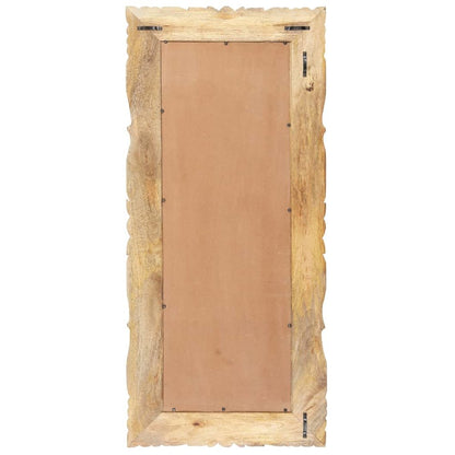 Mirror Natural wood Solid mango wood 43.3x19.7 in