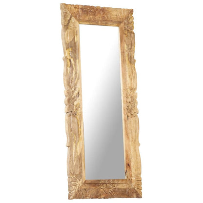 Mirror Natural wood Solid mango wood 43.3x19.7 in