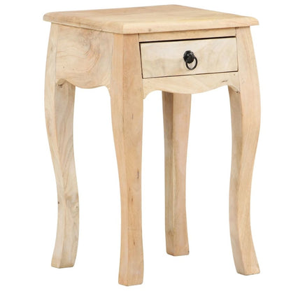 Bed Cabinet Brown Solid mango wood Compact Bedside Table Square