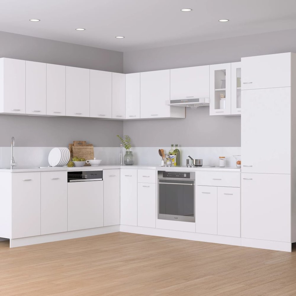Oven Cabinet White Engineered Wood 23.6 x 18.1 x 32.1 in