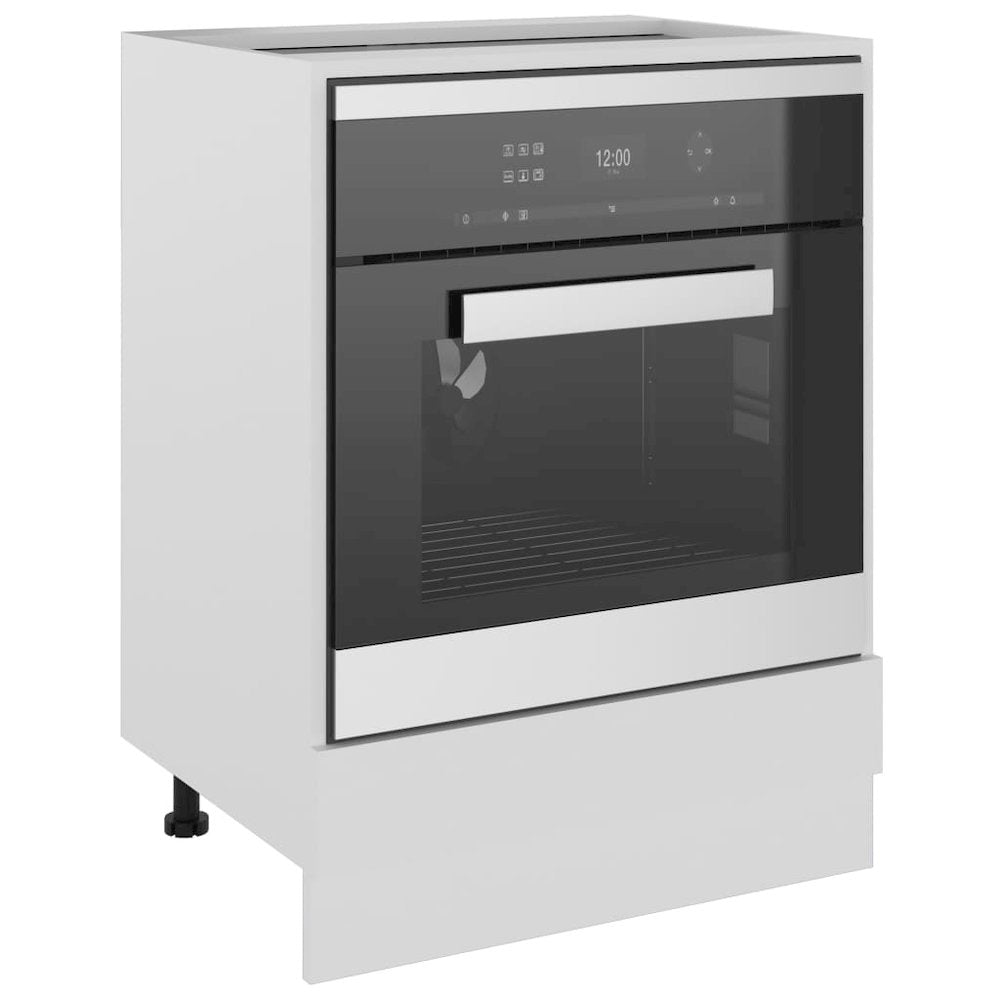 Oven Cabinet White Engineered Wood 23.6 x 18.1 x 32.1 in
