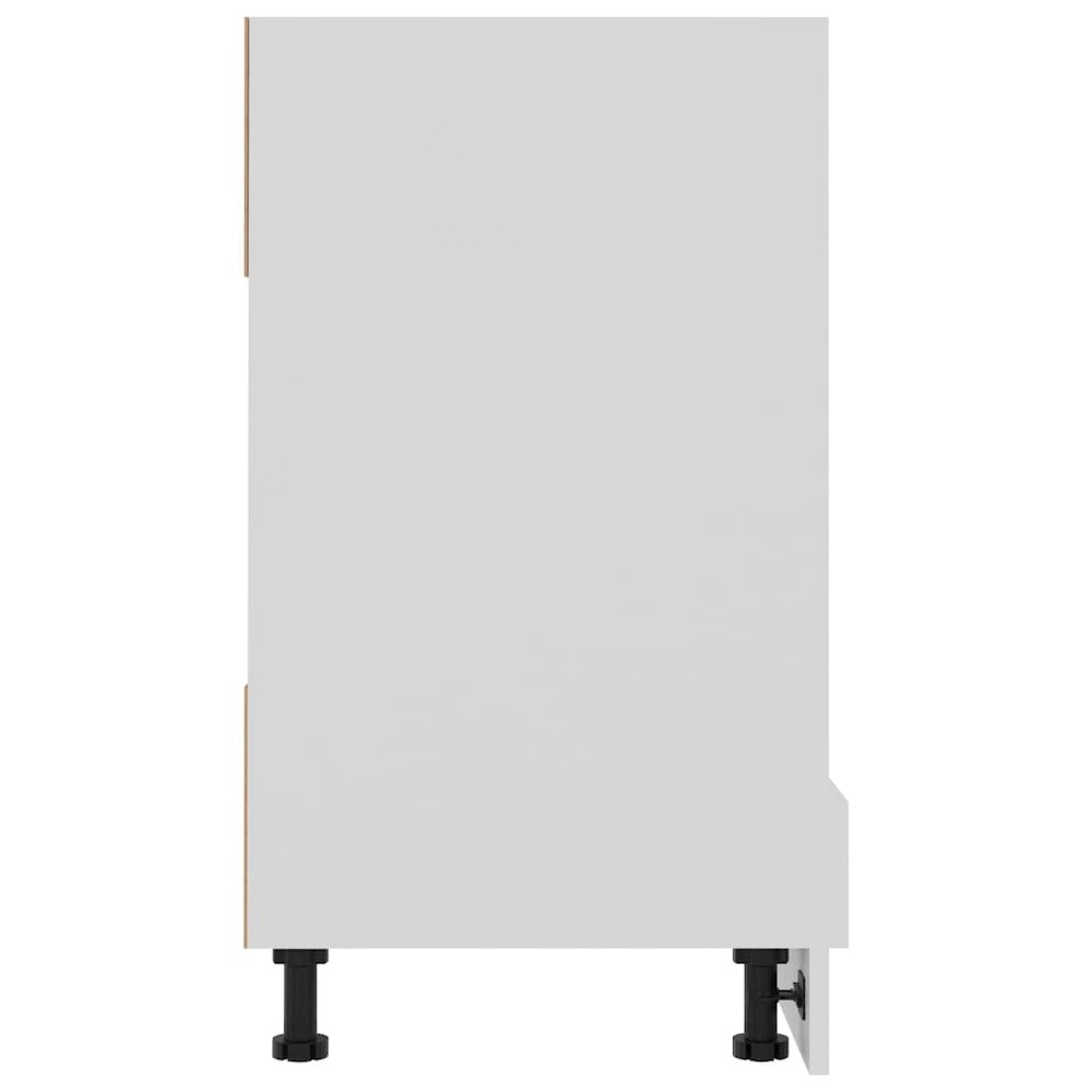 Oven Cabinet White Engineered Wood 23.6 x 18.1 x 32.1 in