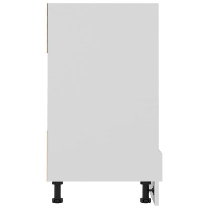 Oven Cabinet White Engineered Wood 23.6 x 18.1 x 32.1 in