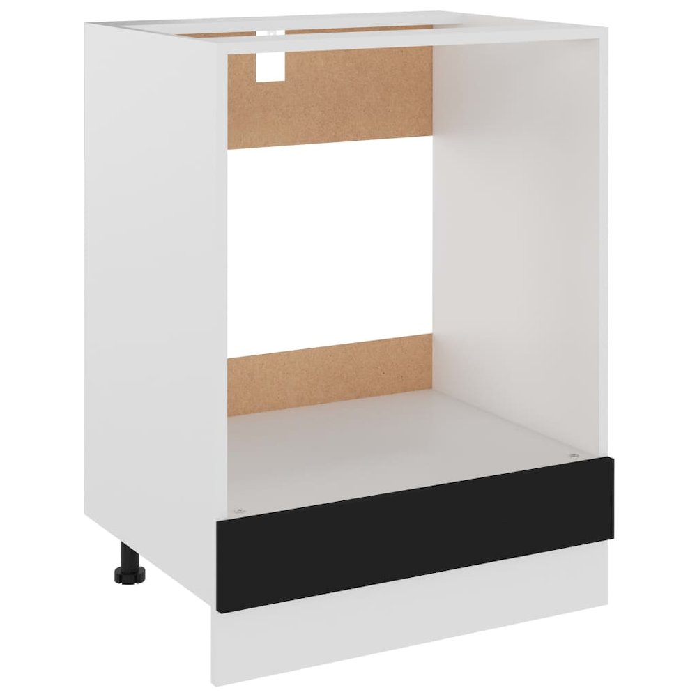 Oven Cabinet Black Engineered wood 23.6 x 18.1 x 32.1 in Modern