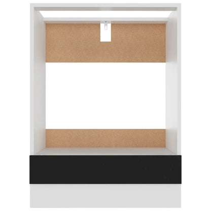 Oven Cabinet Black Engineered wood 23.6 x 18.1 x 32.1 in Modern