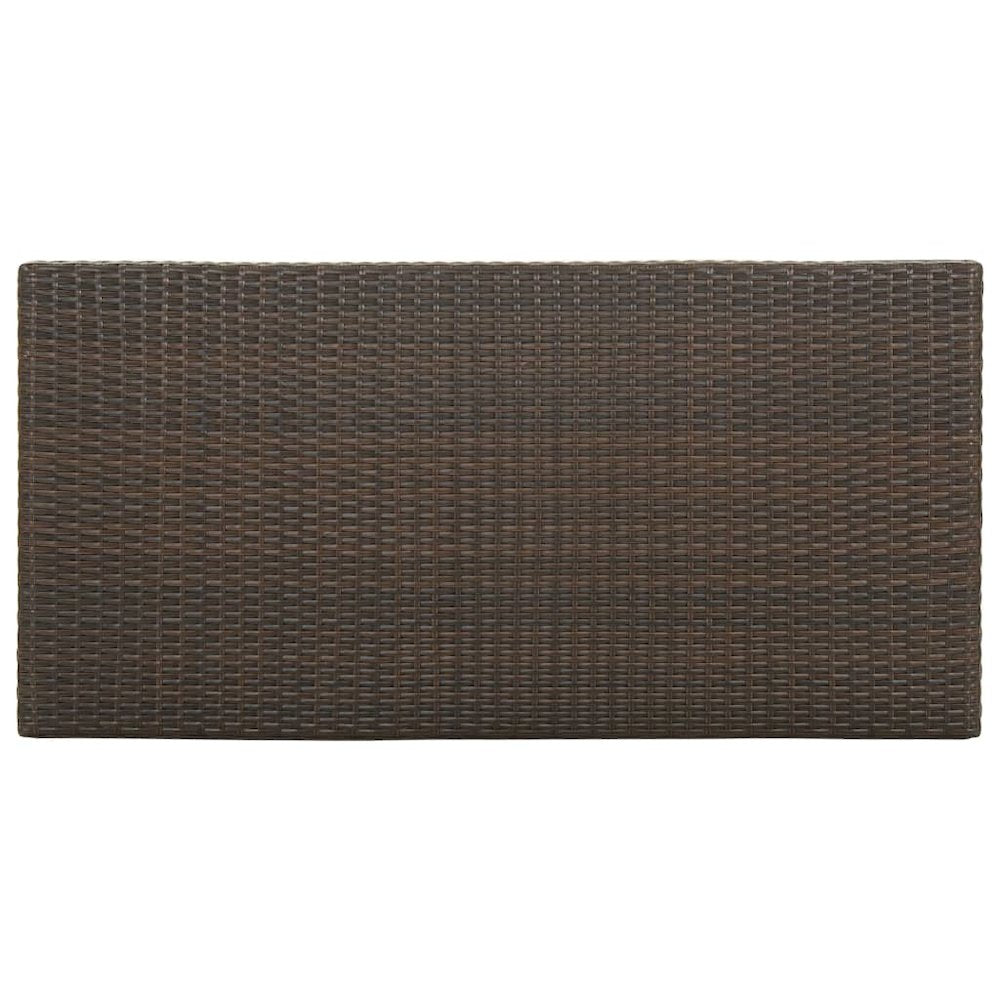 Bar Table Brown PE rattan, steel 47.2 x 23.6 x 43.3 in Bar Table